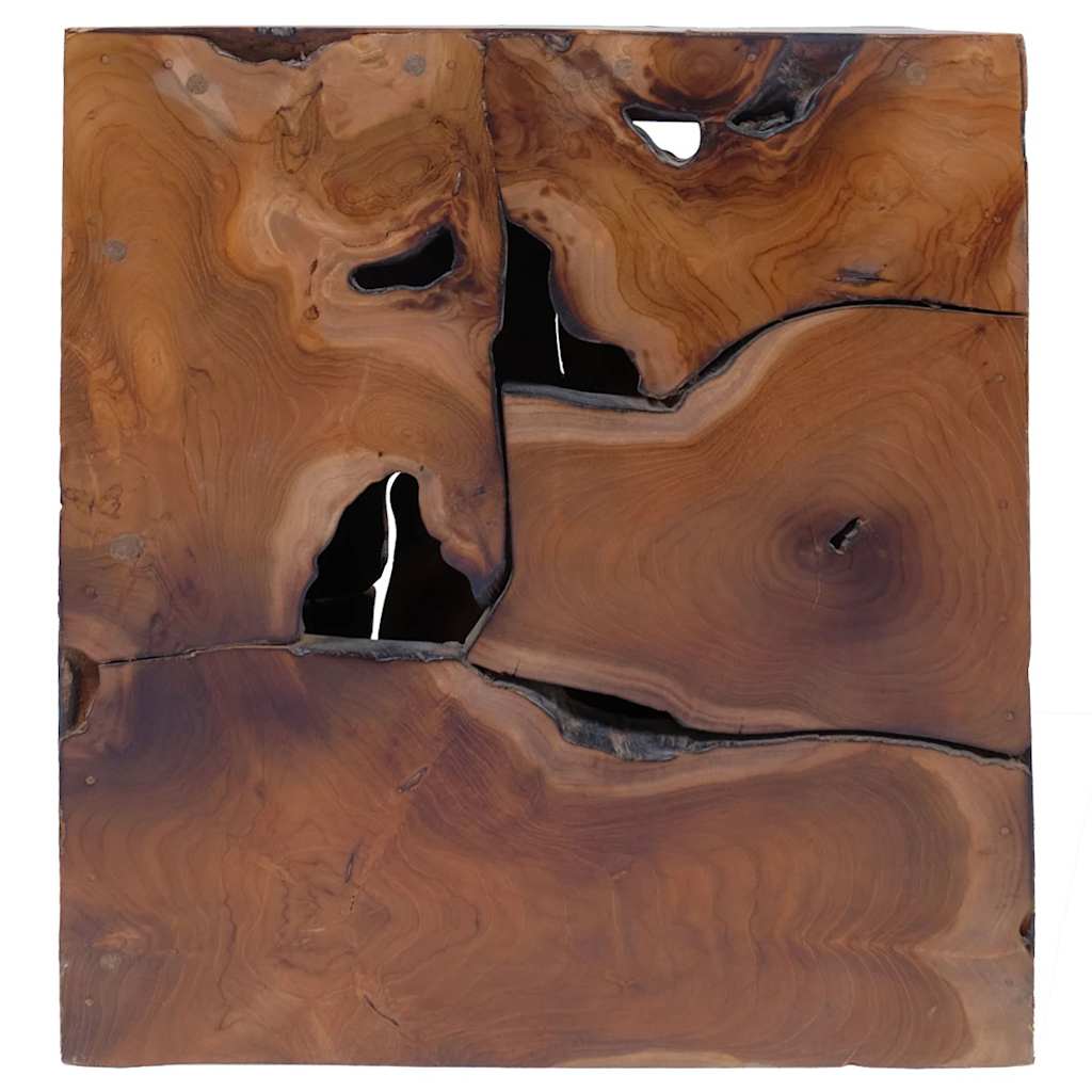 Hocker Braun 40x40x45 cm Massivholz Teak