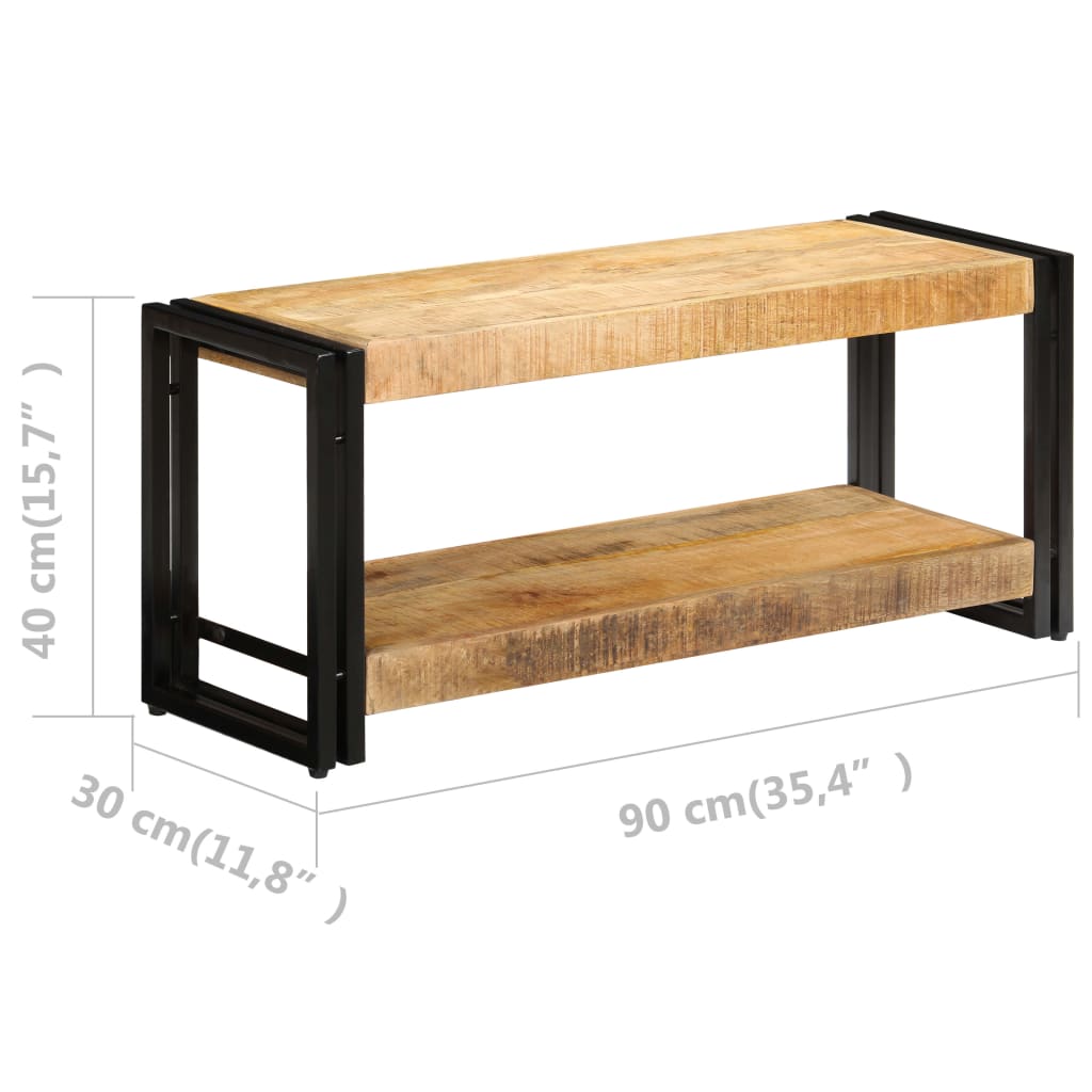 TV-Schrank 90x30x40 cm Massivholz Mango