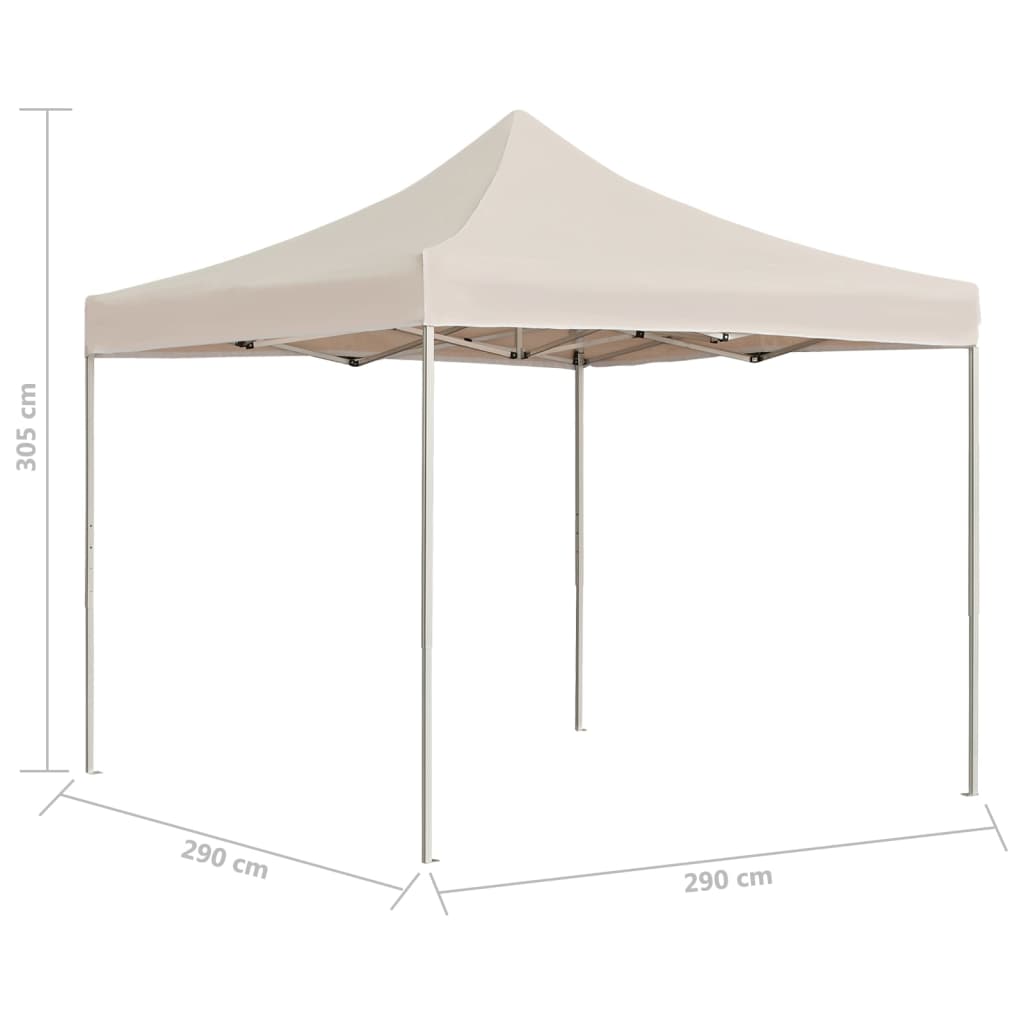 Tente de fête professionnelle pliable en aluminium 3x3 m crème