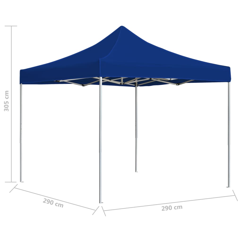 Tente de fête professionnelle pliable aluminium 3x3 m bleu