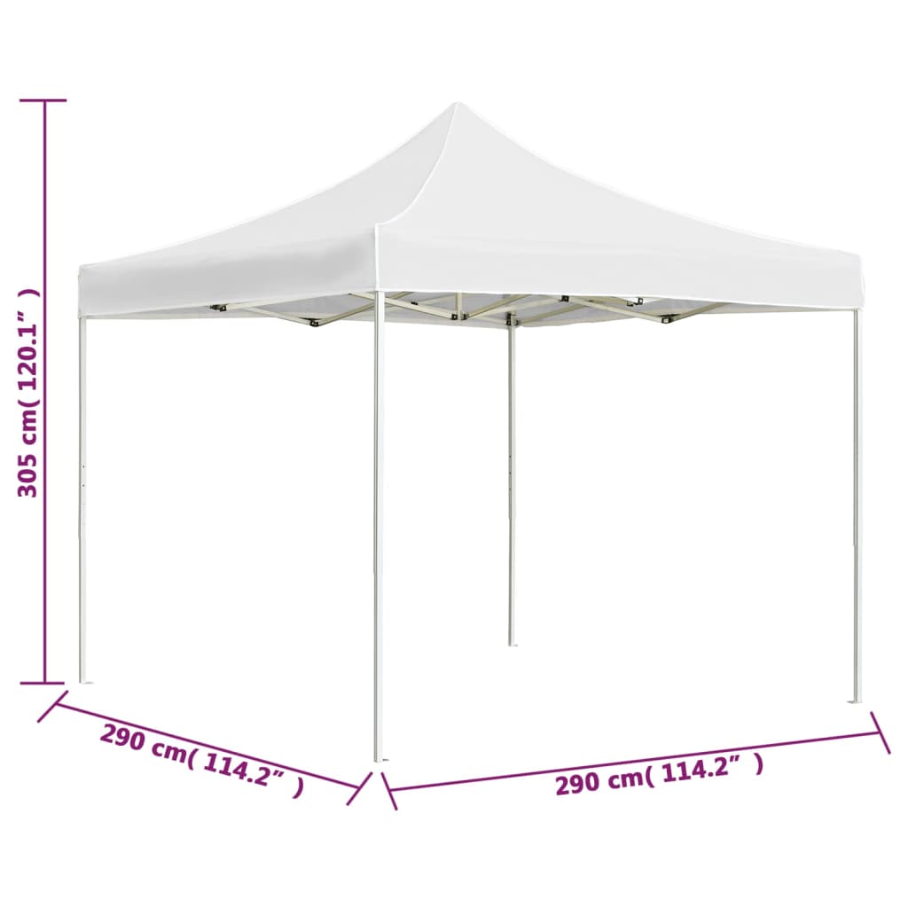 Tente de fête professionnelle pliable aluminium 3x3 m blanc