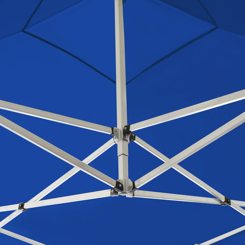 Profi-Partyzelt Faltbar mit Wänden Aluminium 3x3 m Blau