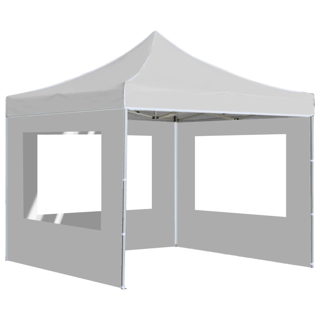 Tente de fête professionnelle pliable avec parois aluminium 3x3m blanc