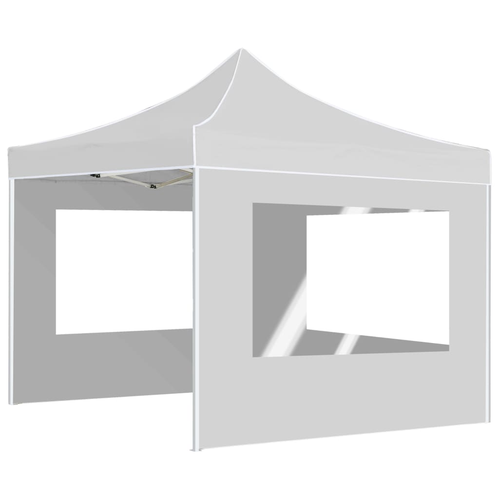 Tente de fête professionnelle pliable avec parois aluminium 3x3m blanc