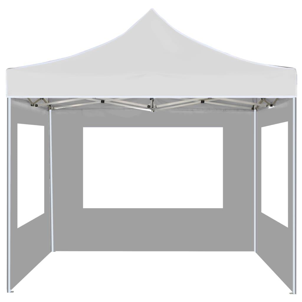 Tente de fête professionnelle pliable avec parois aluminium 3x3m blanc