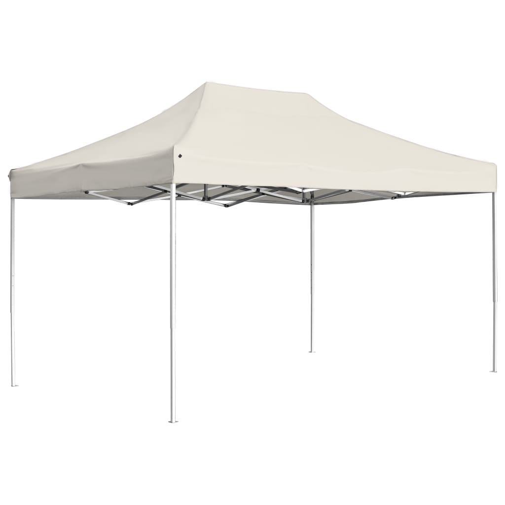 Tente de fête professionnelle pliable en aluminium 4,5x3 m crème