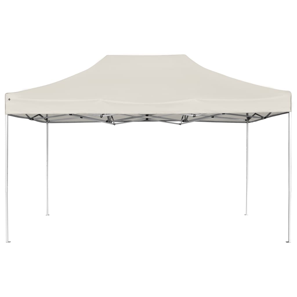 Tente de fête professionnelle pliable en aluminium 4,5x3 m crème