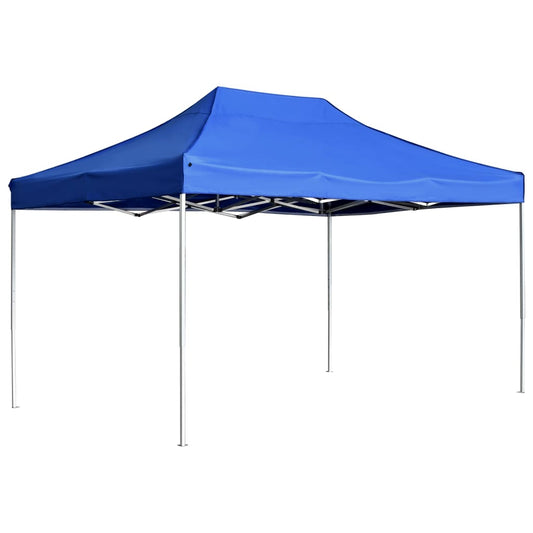 Profi-Partyzelt Faltbar Aluminium 4,5x3 m Blau