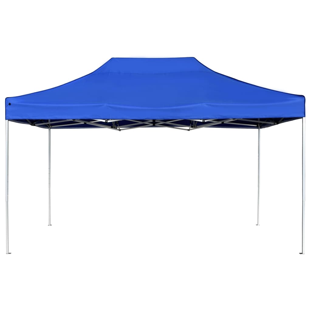 Profi-Partyzelt Faltbar Aluminium 4,5x3 m Blau