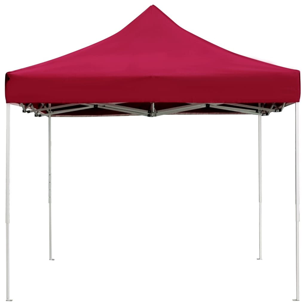 Tente de fête professionnelle pliable en aluminium 4,5x3 m rouge vin