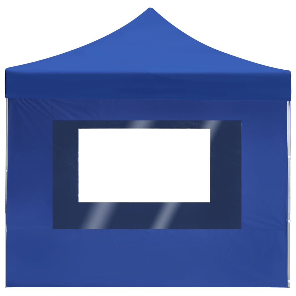 Tente de fête professionnelle pliable avec parois aluminium 4,5x3 m bleu