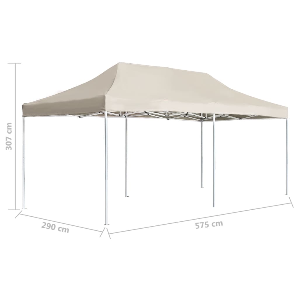 Tente de fête professionnelle pliable en aluminium 6x3 m crème