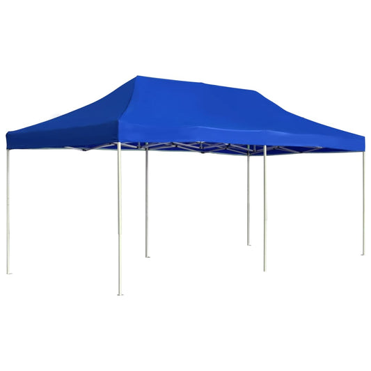 Tente de fête professionnelle pliable aluminium 6x3 m bleu