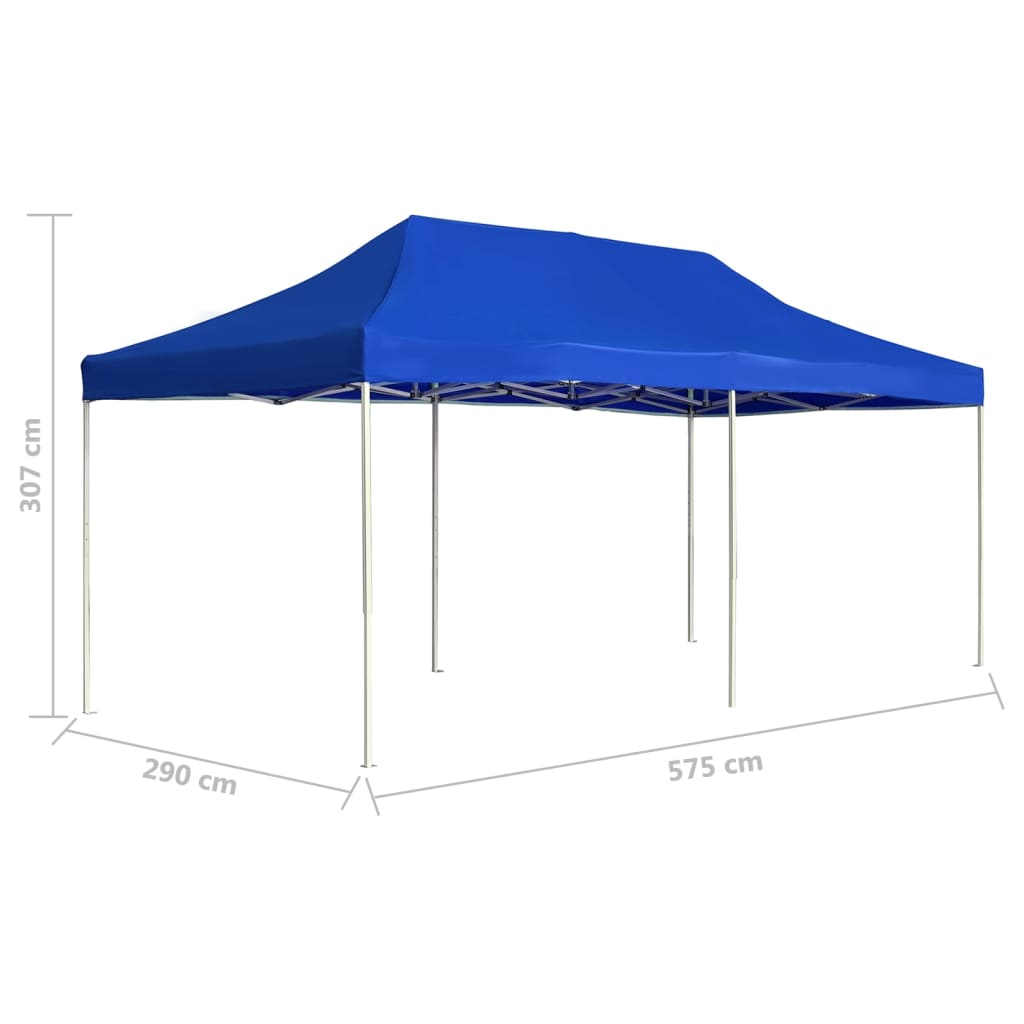 Tente de fête professionnelle pliable aluminium 6x3 m bleu