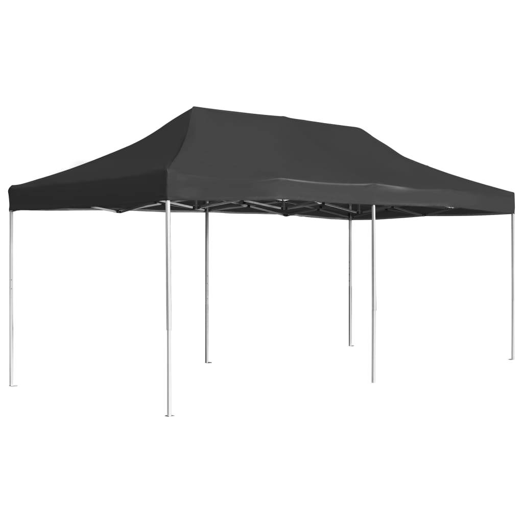 Tente de fête professionnelle pliable aluminium 6x3 m anthracite