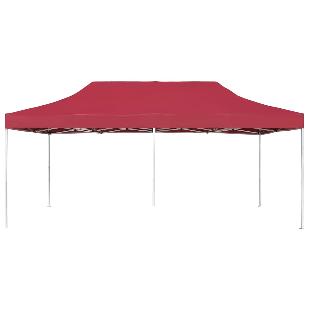 Tente de fête professionnelle pliable en aluminium 6x3 m rouge vin