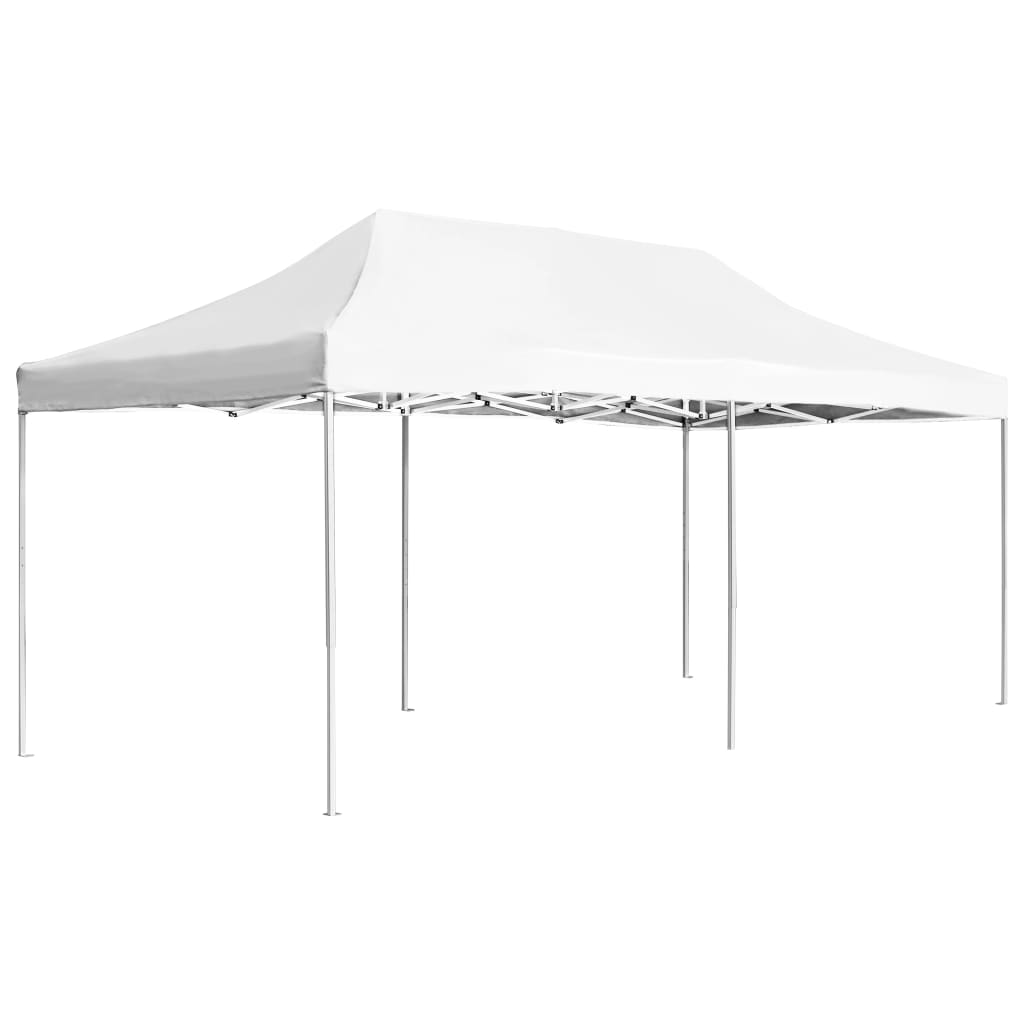 Tente de fête professionnelle pliable aluminium 6x3 m blanc