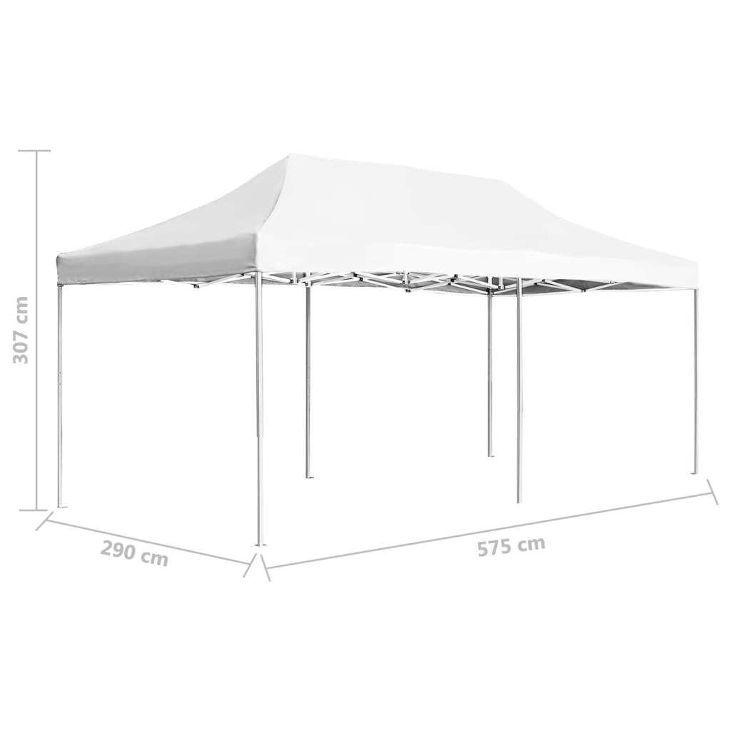 Tente de fête professionnelle pliable aluminium 6x3 m blanc