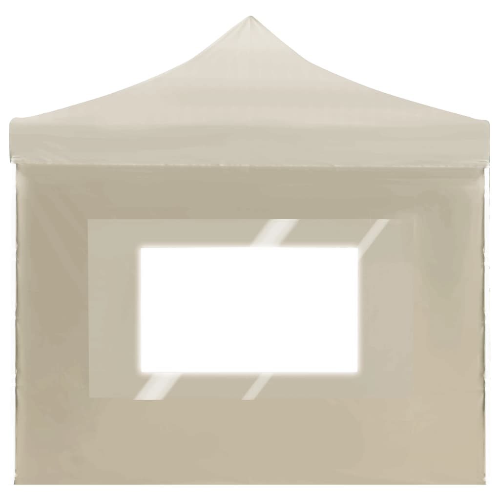 Tente de réception professionnelle pliable avec parois en aluminium 6×3m crème