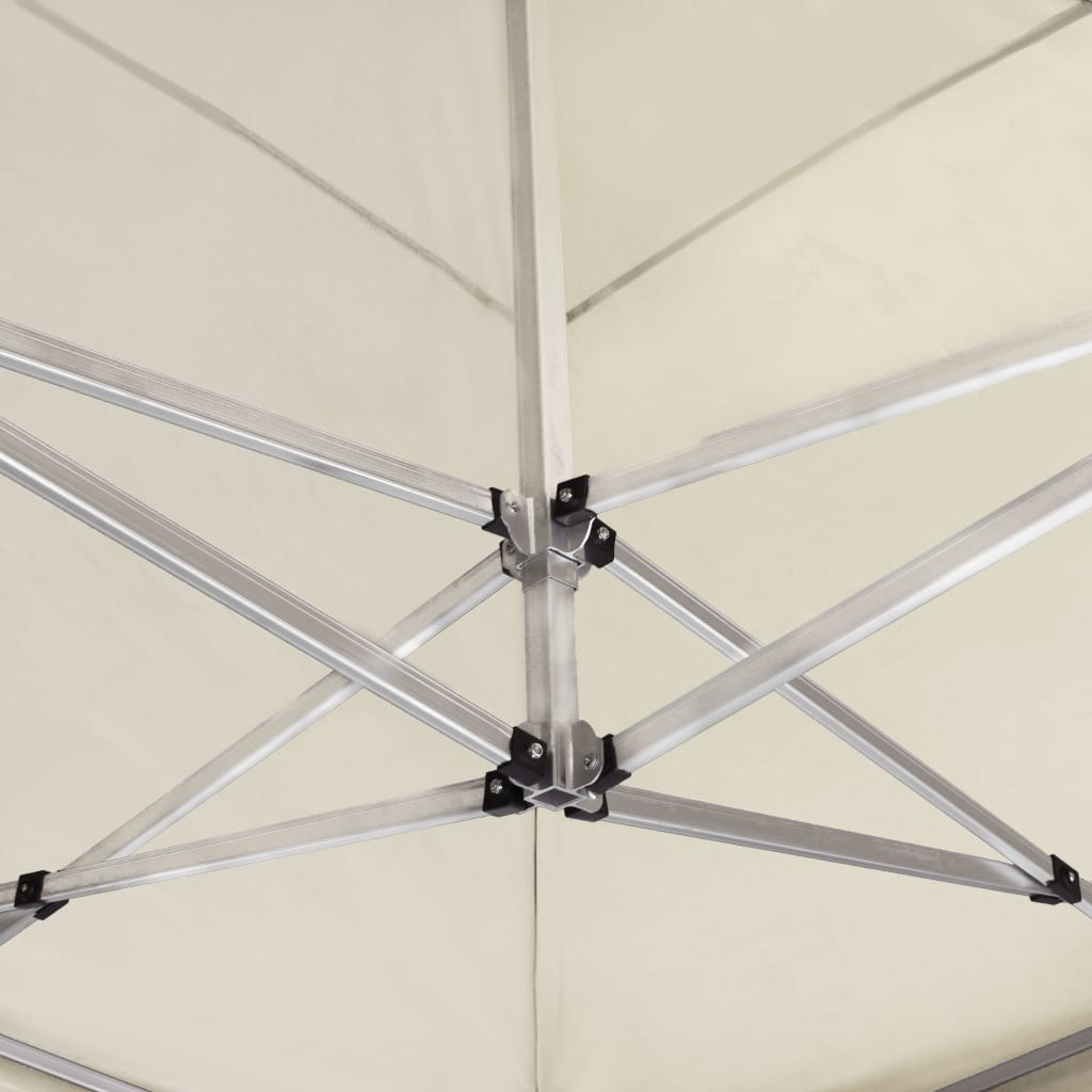 Tente de réception professionnelle pliable avec parois en aluminium 6×3m crème