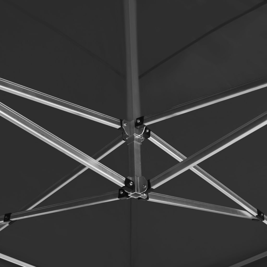 Profi-Partyzelt Faltbar mit Wänden Aluminium 6×3m Anthrazit