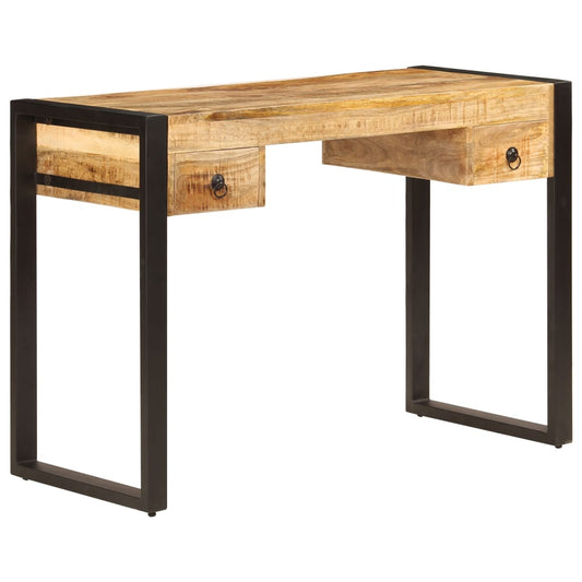 Bureau avec 2 tiroirs 110 x 50 x 77 cm en bois de manguier massif