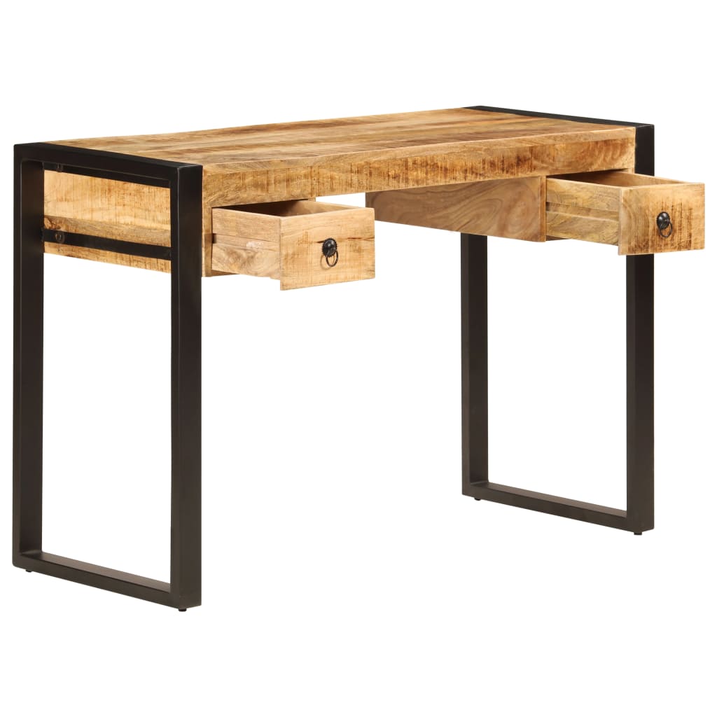 Bureau avec 2 tiroirs 110 x 50 x 77 cm en bois de manguier massif