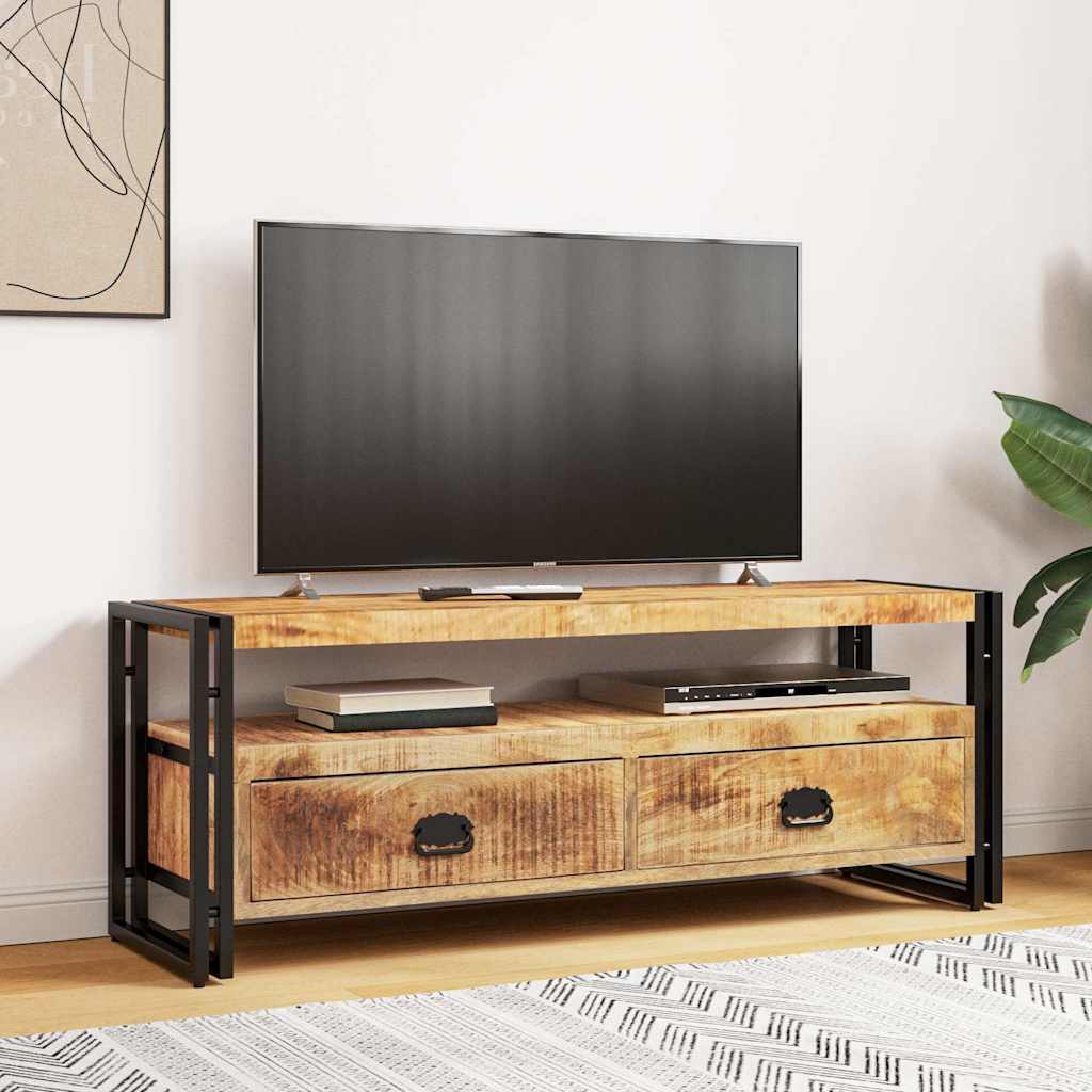 TV-Schrank 120x35x45 cm Massivholz Mango