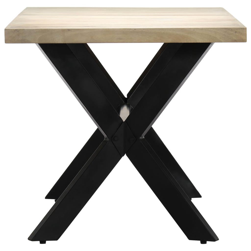 Esstisch Weiß 160x80x75 cm Massivholz Mango