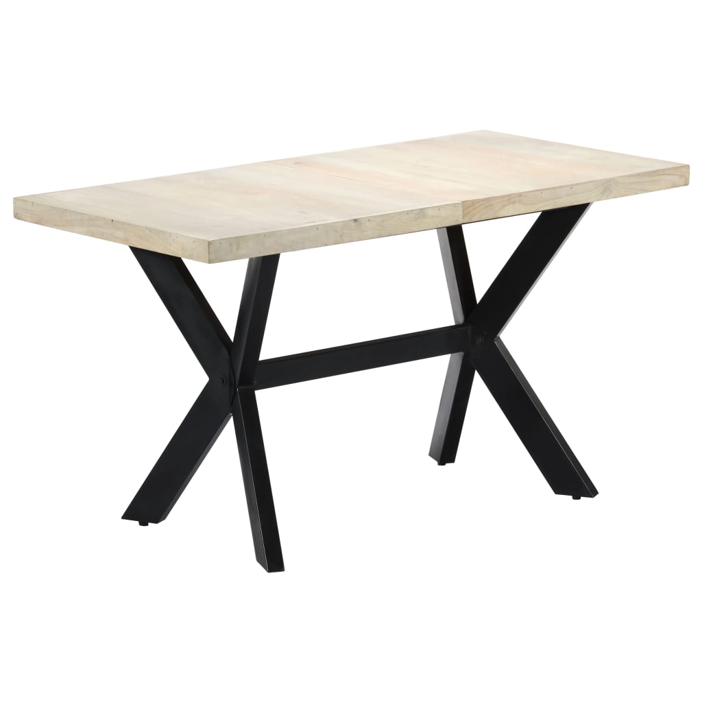 Esstisch 140x70x75 cm Massivholz Mango Gebleicht