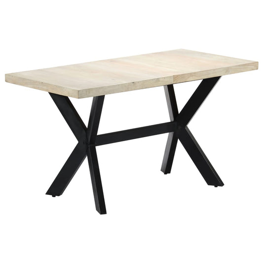 Esstisch 140x70x75 cm Massivholz Mango Gebleicht