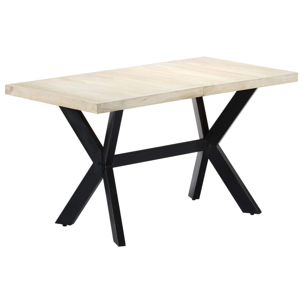 Esstisch 140x70x75 cm Massivholz Mango Gebleicht