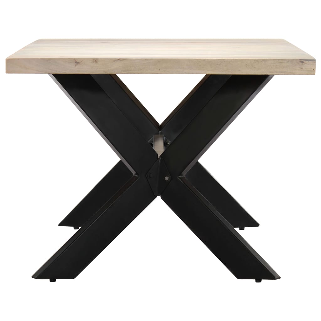 Esstisch 140x70x75 cm Massivholz Mango Gebleicht