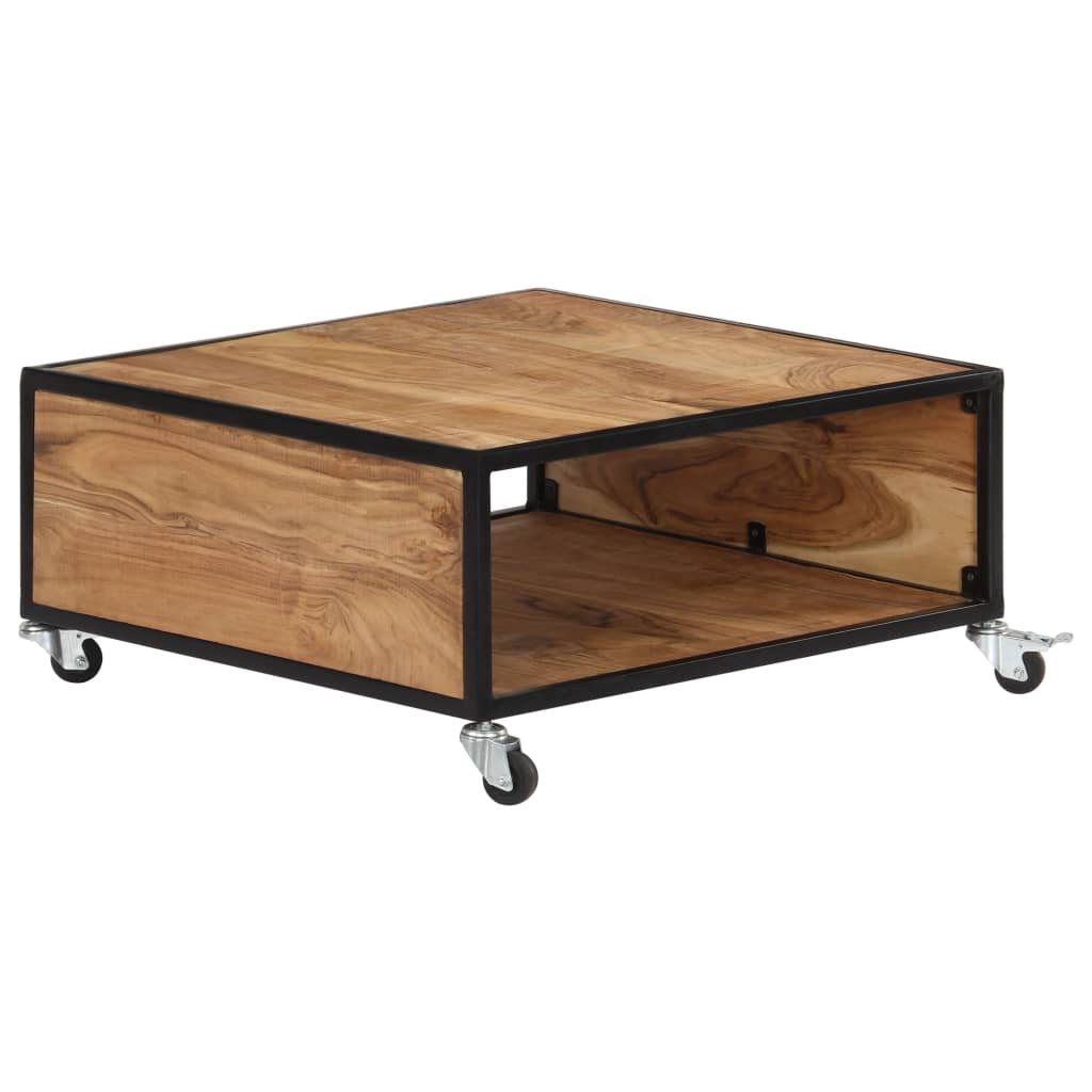 Couchtisch 70x70x32 cm Massivholz Akazie