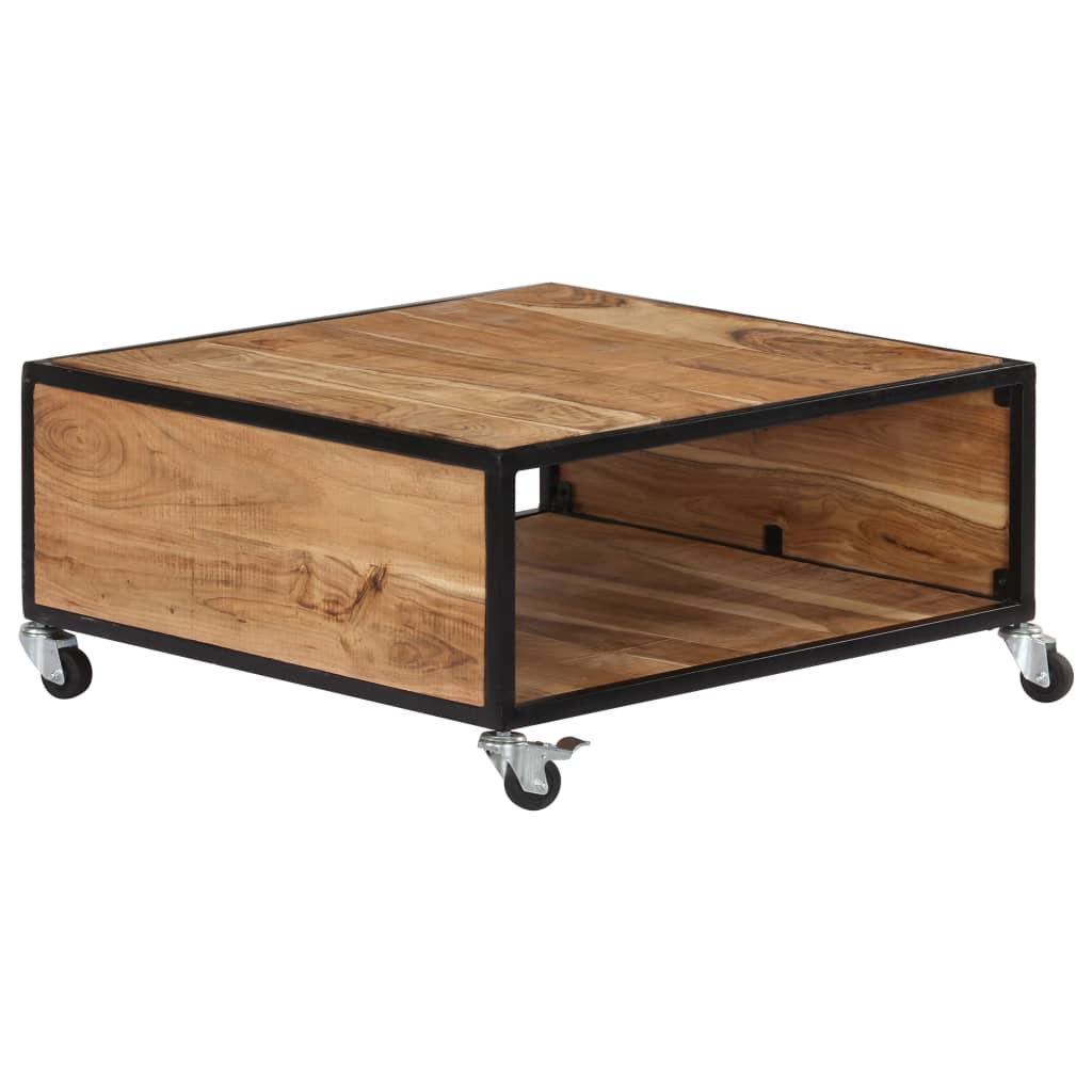 Couchtisch 70x70x32 cm Massivholz Akazie