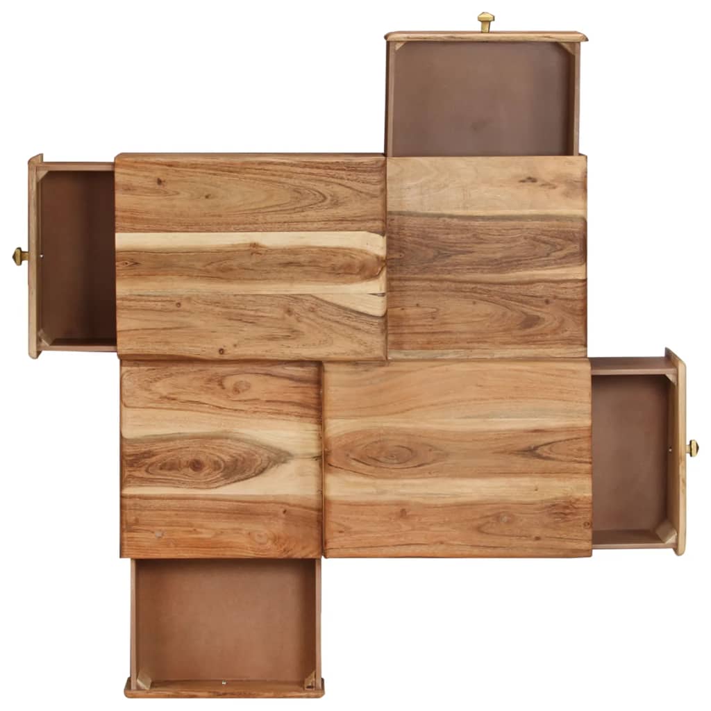 Couchtisch 70x60x42 cm Massivholz Akazie