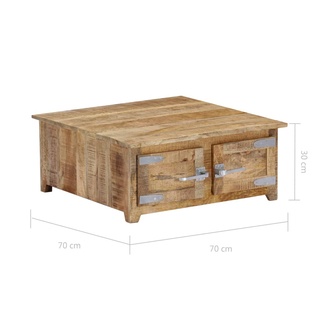Couchtisch 70x70x30 cm Massivholz Mango