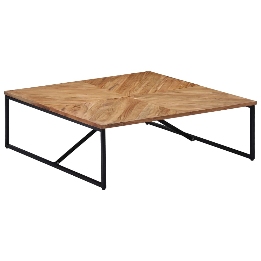 Table basse 110x110x36 cm en bois d'acacia massif