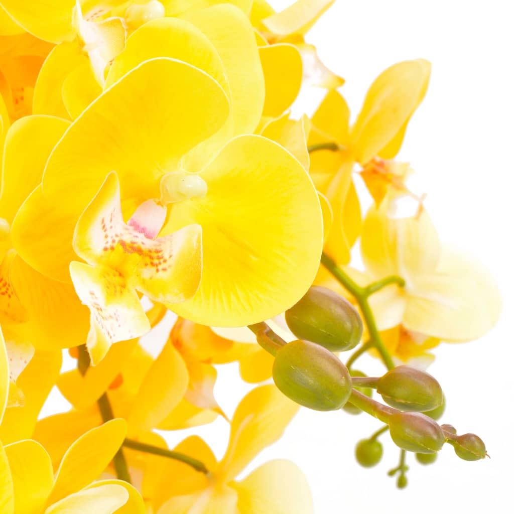 Künstliche Orchidee mit Topf Gelb 60 cm