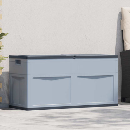 Garten-Aufbewahrungsbox 320 L Grau Schwarz