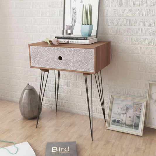 Nachttische mit Schublade 2 Stk. Braun