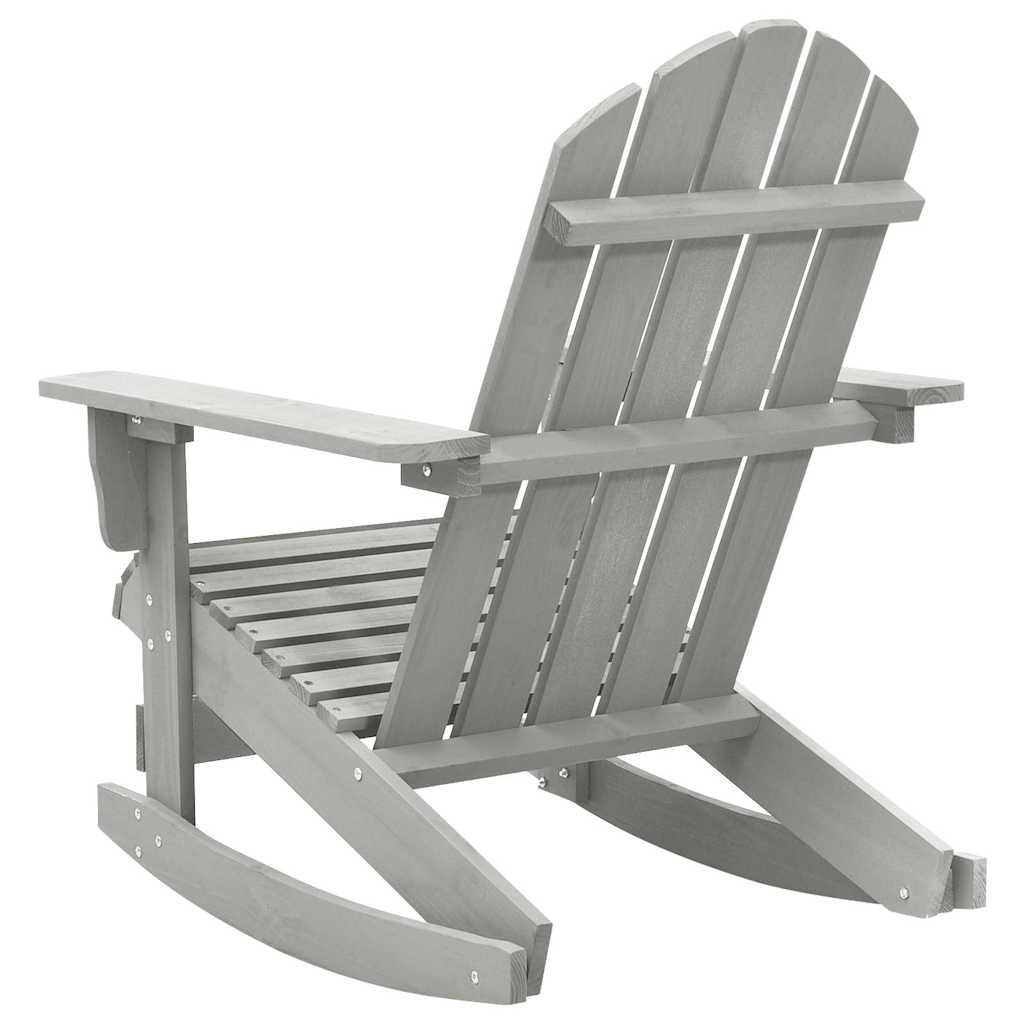 Garten-Schaukelstuhl Holz Grau