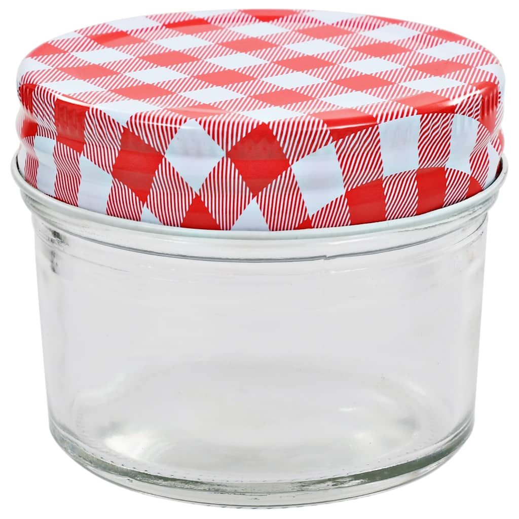 Marmeladengläser mit Weißen/Roten Deckeln 24 Stk. 110 ml