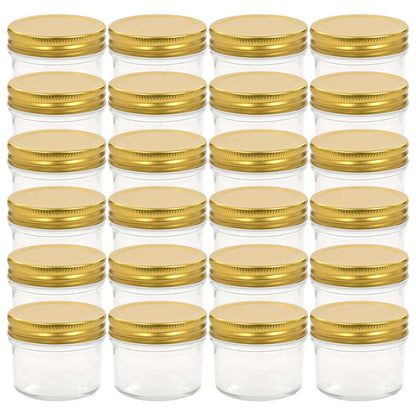 Marmeladengläser mit goldenen Deckeln 24 Stk. 110 ml