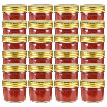 Marmeladengläser mit goldenen Deckeln 24 Stk. 110 ml