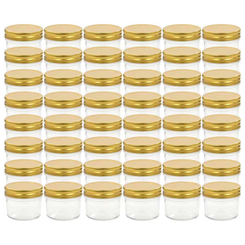 Marmeladengläser mit goldenem Deckel 48 Stk. 110 ml