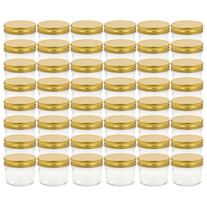 Marmeladengläser mit goldenem Deckel 48 Stk. 110 ml