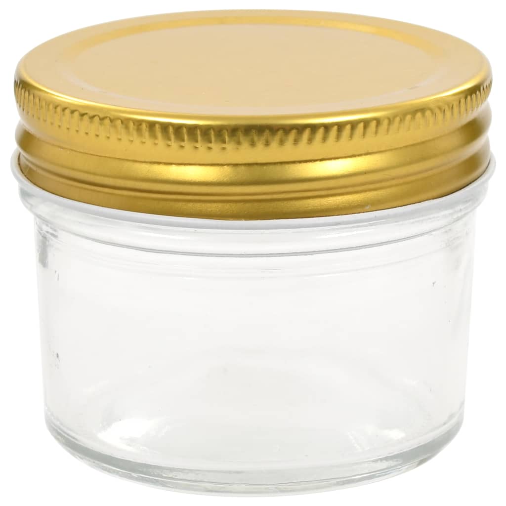 Marmeladengläser mit goldenem Deckel 48 Stk. 110 ml