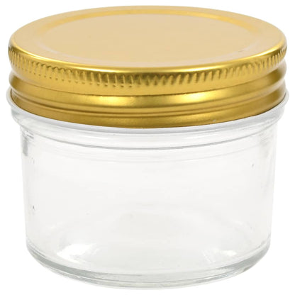 Marmeladengläser mit goldenem Deckel 48 Stk. 110 ml