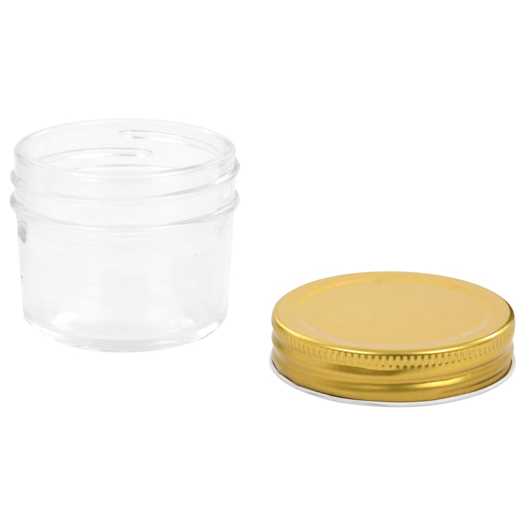 Marmeladengläser mit goldenem Deckel 48 Stk. 110 ml